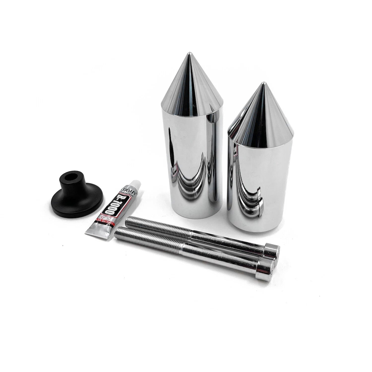 Chrome Spike Frame Slider Crash Protector for Kawasaki ZX6R ZX6RR (2003–2004)