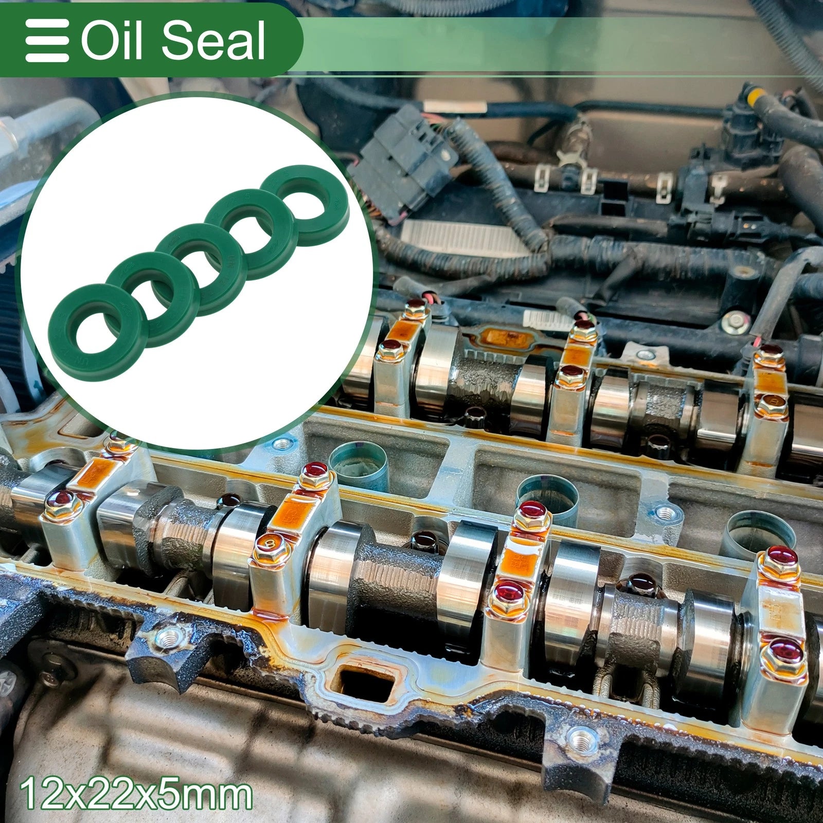 Set of 5 Oil Seal Rotary Shaft Seal 12x22x5mm for Various Models