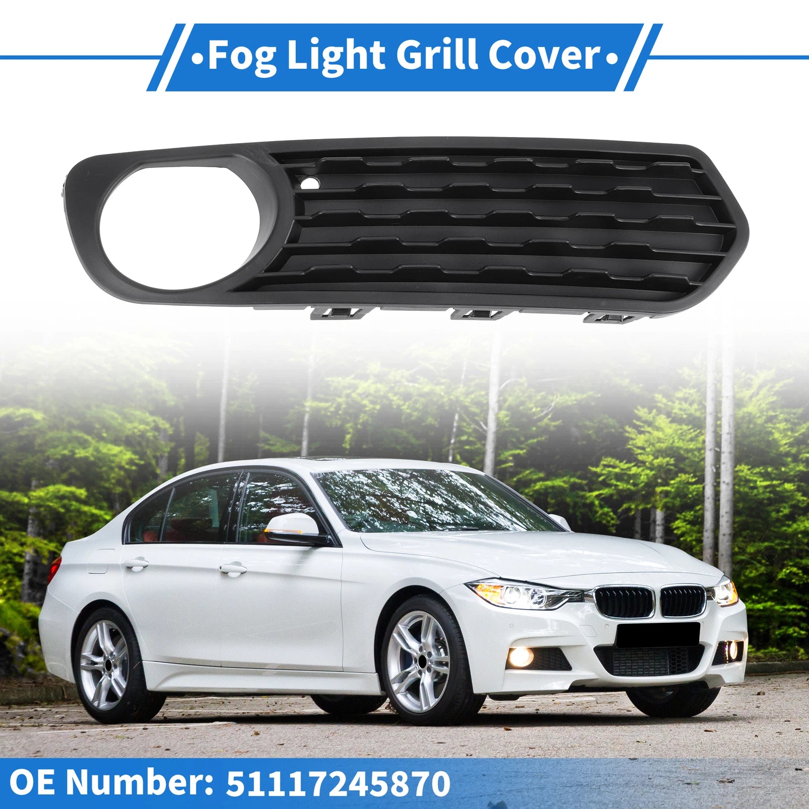 1 Pc Fog Light Grill for BMW F20 F21 (2010–2012) No. 51117245870