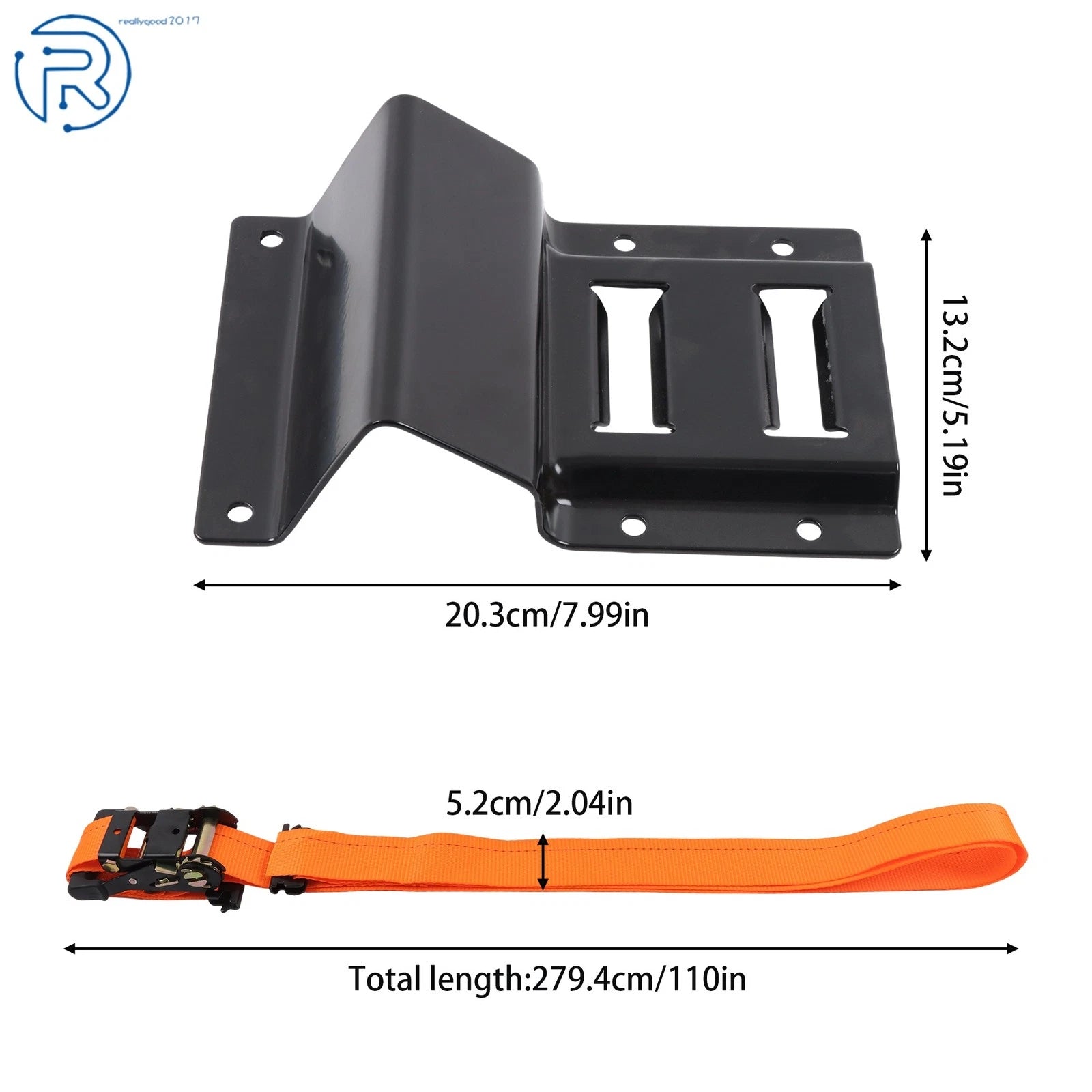 2X Wheel Chock Tie Down Straps Kit for UTV ATV E Track