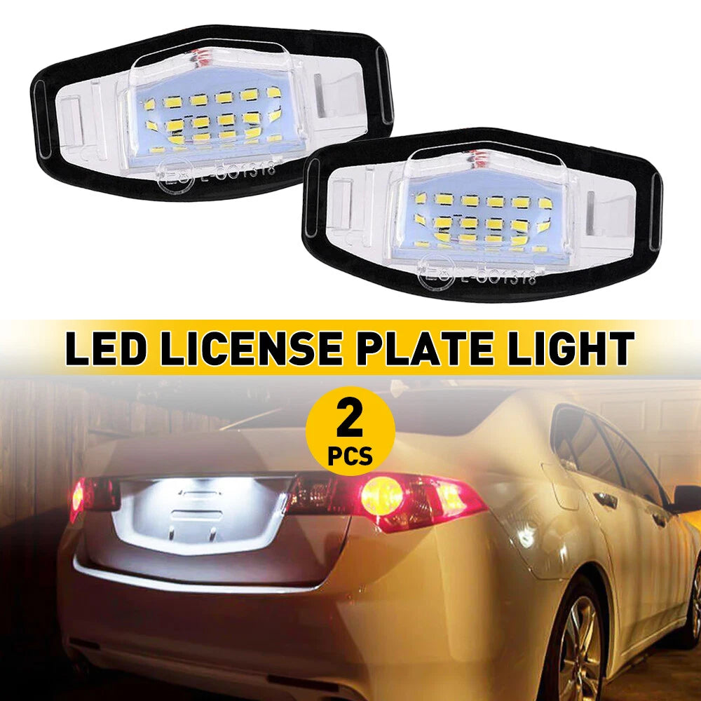 White LED License Plate Light for Acura TL TSX MDX Honda Civic Accord (2000–2023)