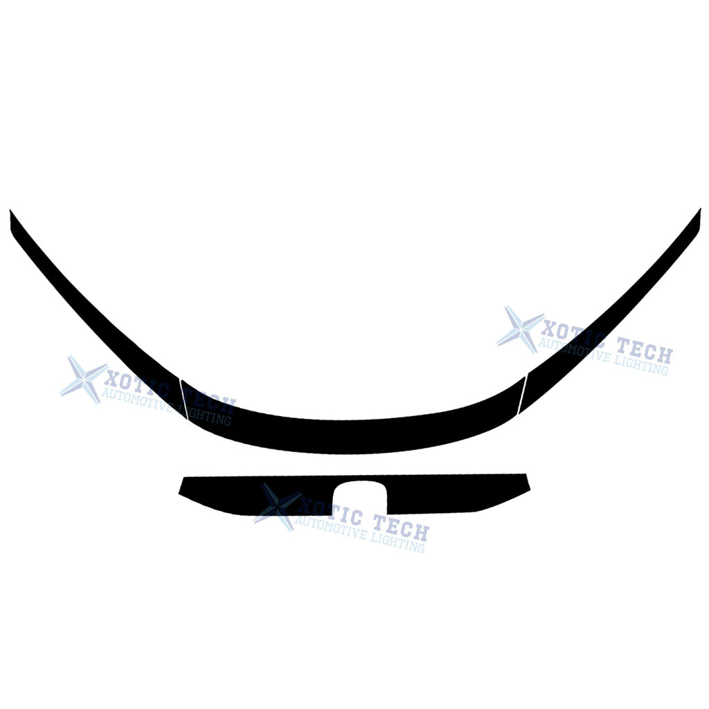 Matt Black Front Bumper Grille Strip Cover for Honda Civic (2016-2021)