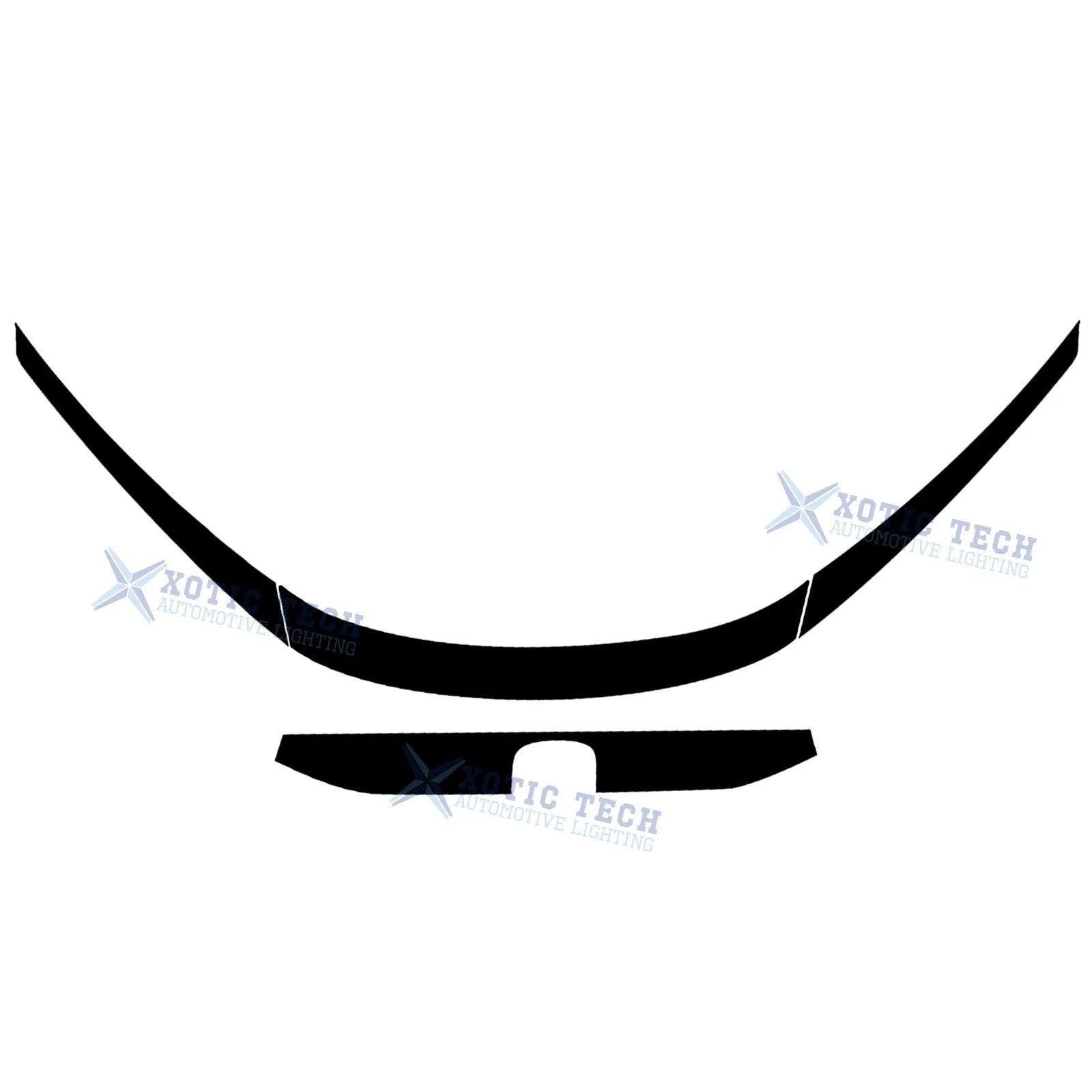 Matt Black Front Bumper Grille Strip Cover for Honda Civic (2016-2021)