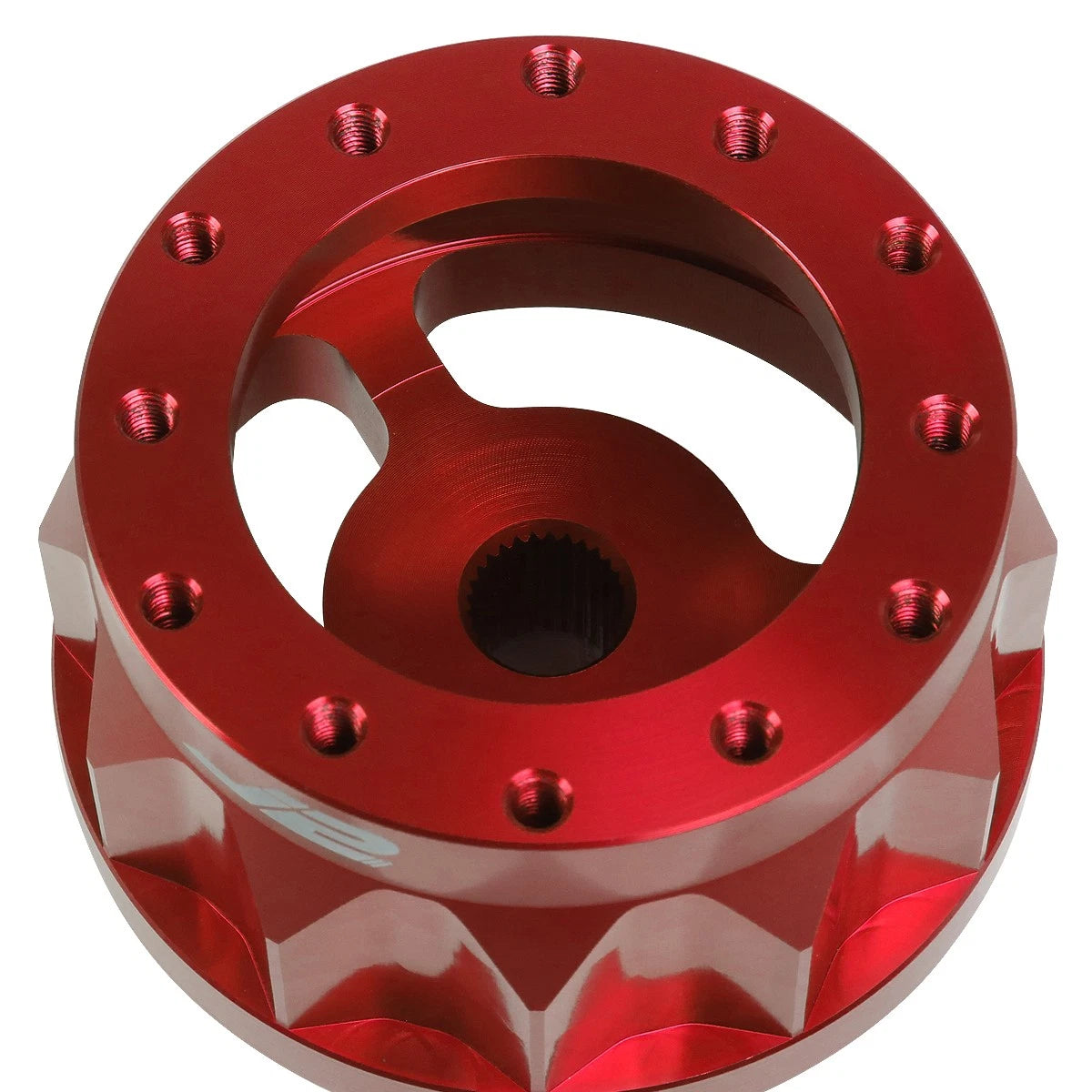 J2 6-Bolt Aluminum Steering Wheel Hub Adapter for Honda Civic (1988–1993) Red