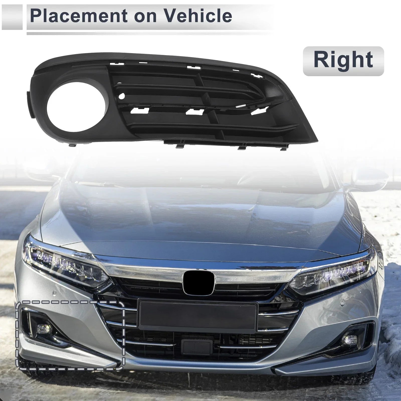 Front Right Fog Light Grill 1 Pc for BMW 5 Series (2014 - 2017)