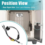 Set of 2 Rear Upper Door Latch Cables 6L3Z-18264A26-A for Ford F-150 F-250 (1997–2004)