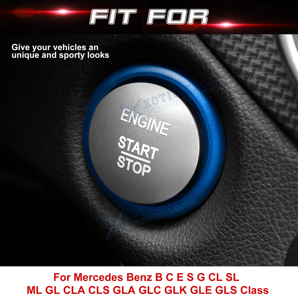 Blue Engine Start Button Ring Trim for Mercedes-Benz B-Class (2010-2019)