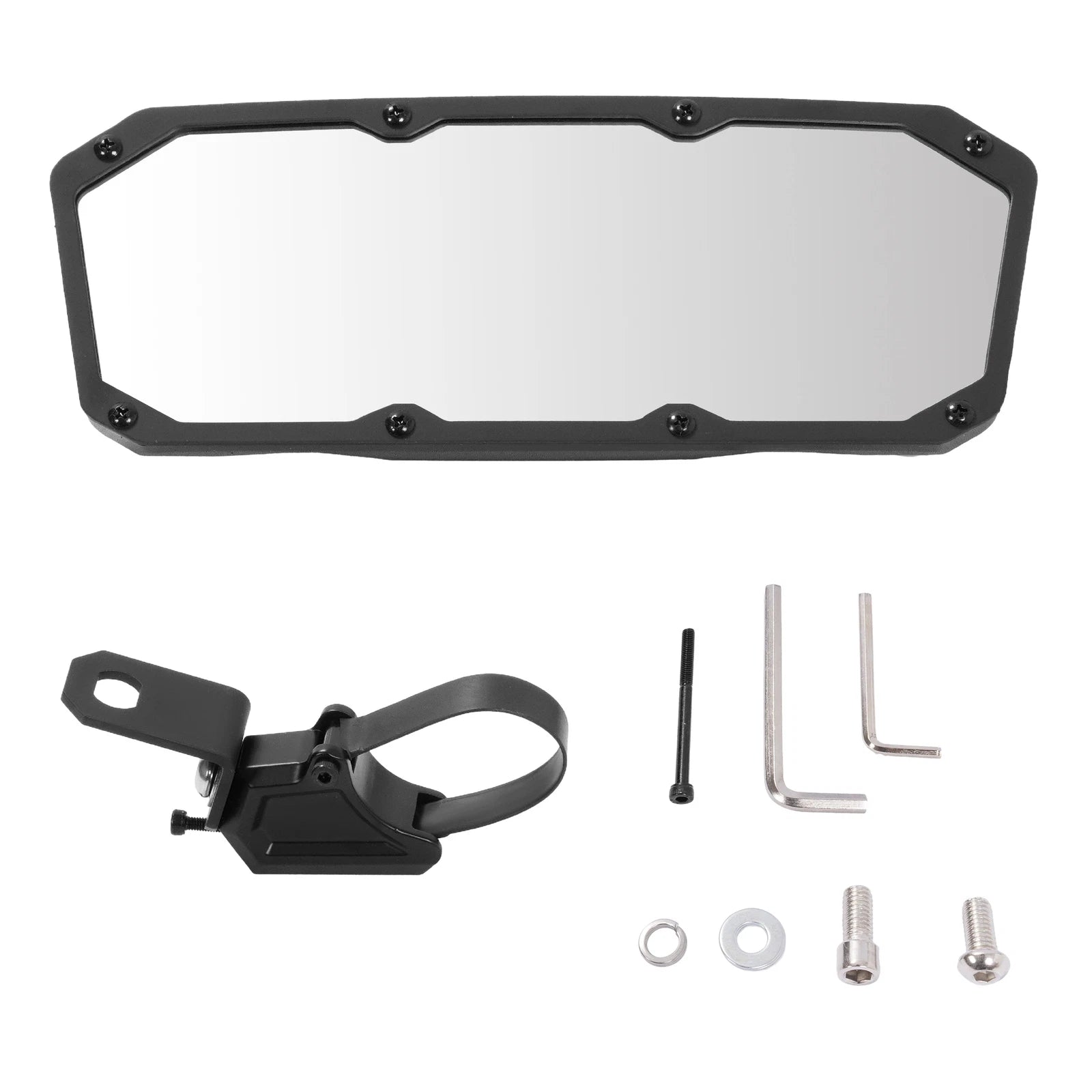 Adjustable UTV Center Rear View Mirror for Polaris RZR (1.5"-2" Roll Cage)