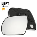 Heated Left Side White Mirror Glass for Hyundai Santa Fe (2009–2012)