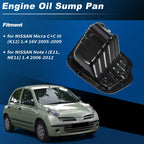 Engine Oil Sump Pan No.11110BX010 for Nissan Micra C+C III K12 (2005–2009)