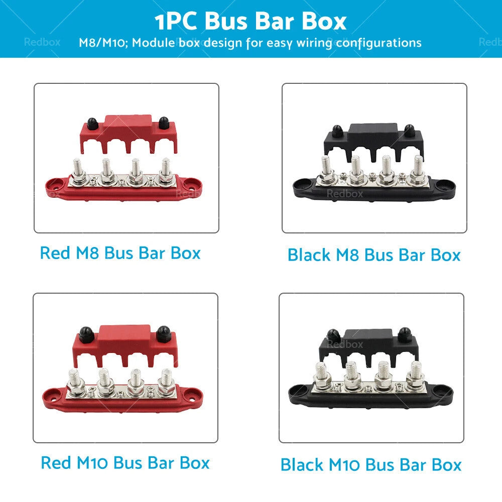 Bus Bar Power Distribution Box for BMW (2018) M8 M10 DC 48V Red Black