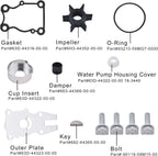 Water Pump Impeller Kit for Yamaha 4-Str F 40 50 60 HP Outboard (63D-W0078-00)