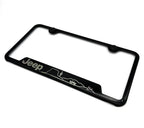Black Stainless License Plate Frame Replacement for Jeep Wrangler (2007–2023)