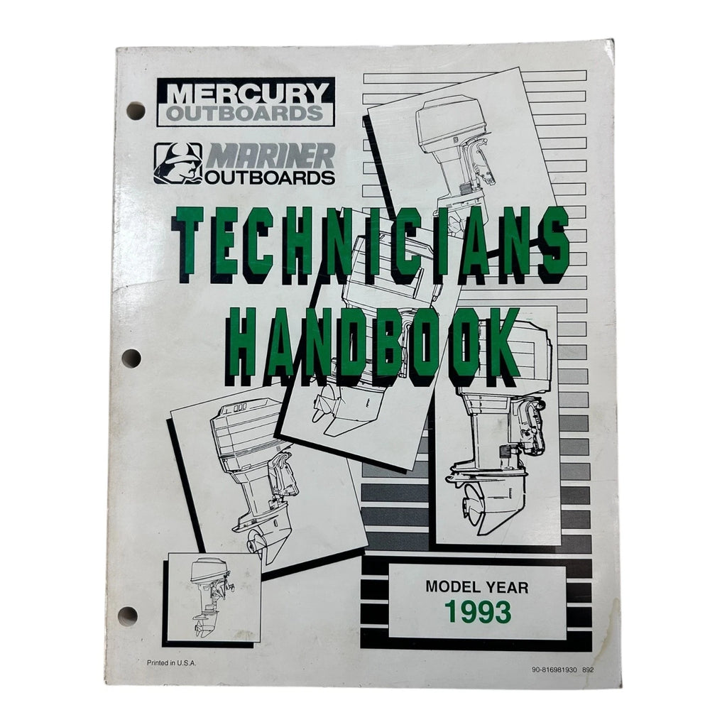 Mariner Outboard Technicians Handbook for Mercury (1993) 90-816981930
