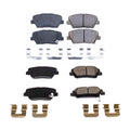 PowerStop Front & Rear Euro Carbon Fiber Ceramic Brake Pads Kit for Santa Fe (2013–2019)