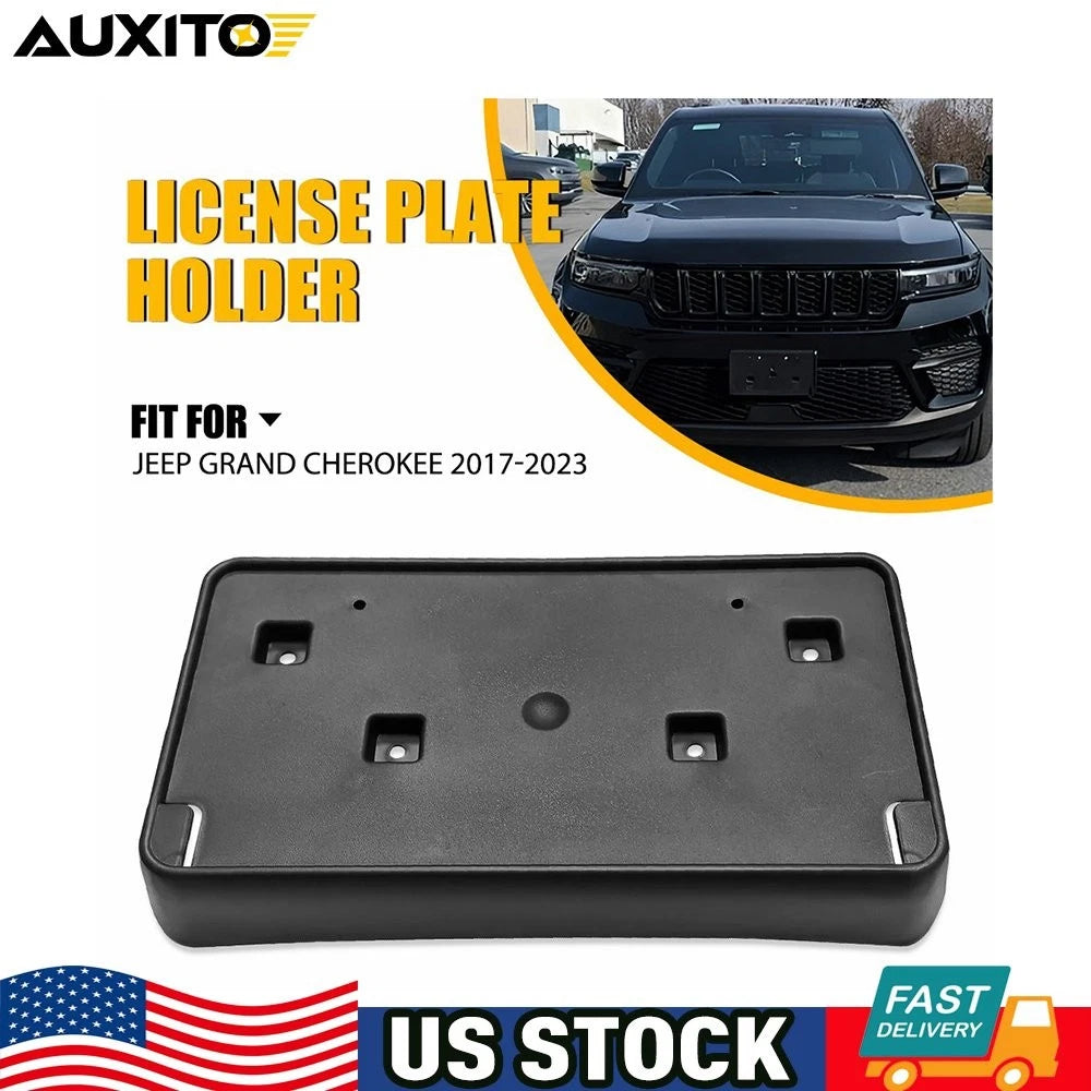 Front License Plate Frame Holder Bracket for Jeep Grand Cherokee (2017–2023)