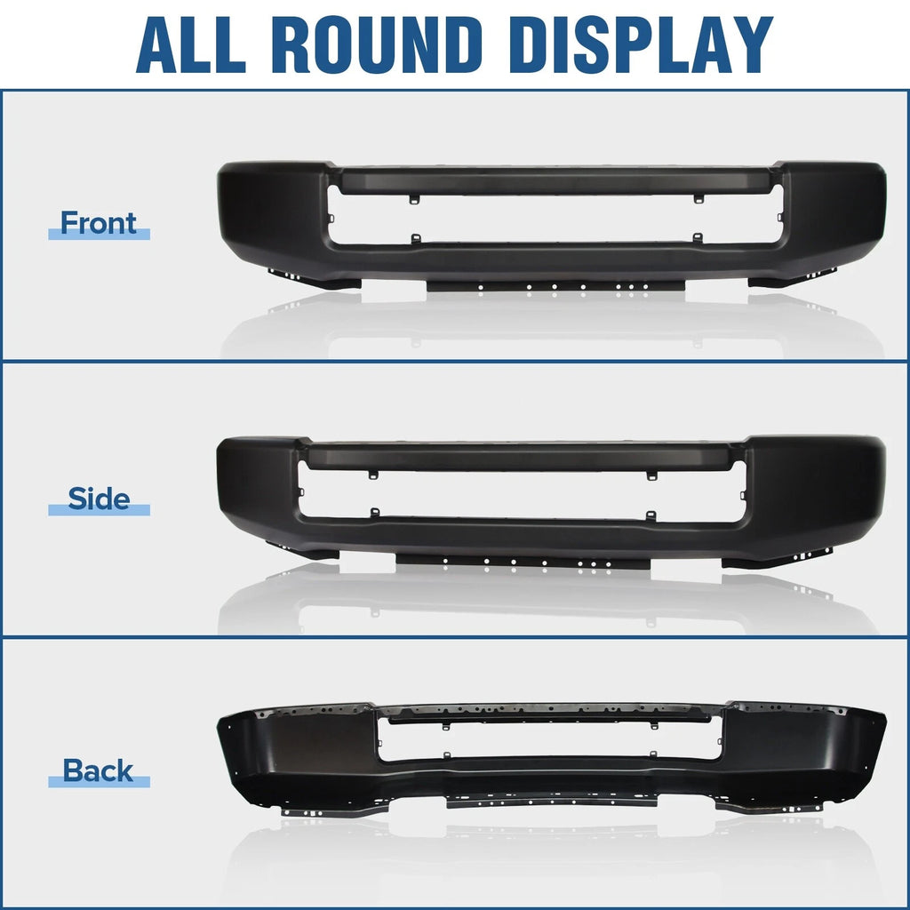 Black Steel Front Bumper Face Bar for Ford F-250 F-350 Super Duty (2020–2022)