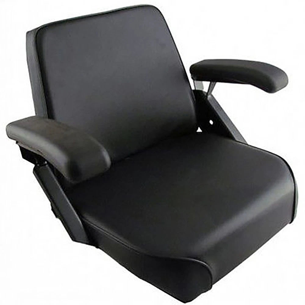 SD830774 Black Vinyl Seat with Arms for Allis Chalmers 190XT (1965–1975)