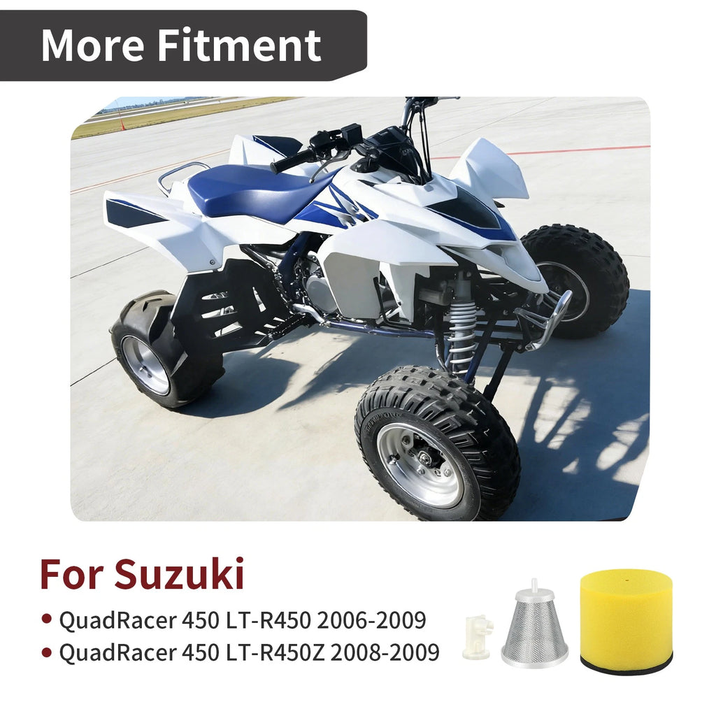 Air Filter & Cage Holder & Stopper for Suzuki QuadRacer LTR450 (2006–2009)