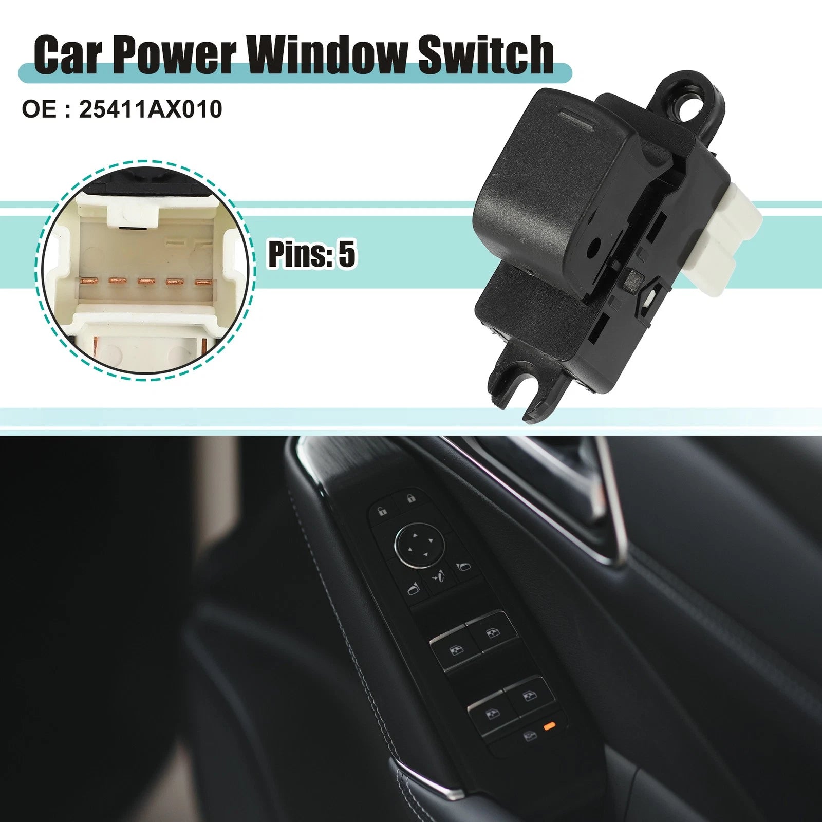 Power Window Switch Set of 2 for Nissan Versa (2007–2019)