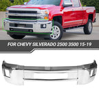 Chrome Front Bumper for Chevy Silverado 2500 HD (2015–2019) with Fog Light Holes