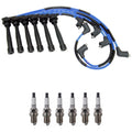 NGK 7mm Wire Set & Denso Nickel Spark Plug Kit for Tucson Sportage (2005–2010)