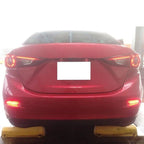 Smoked Black LED Rear Bumper Reflector Tail Light for Mazda 3 5 6 (2004-2023)