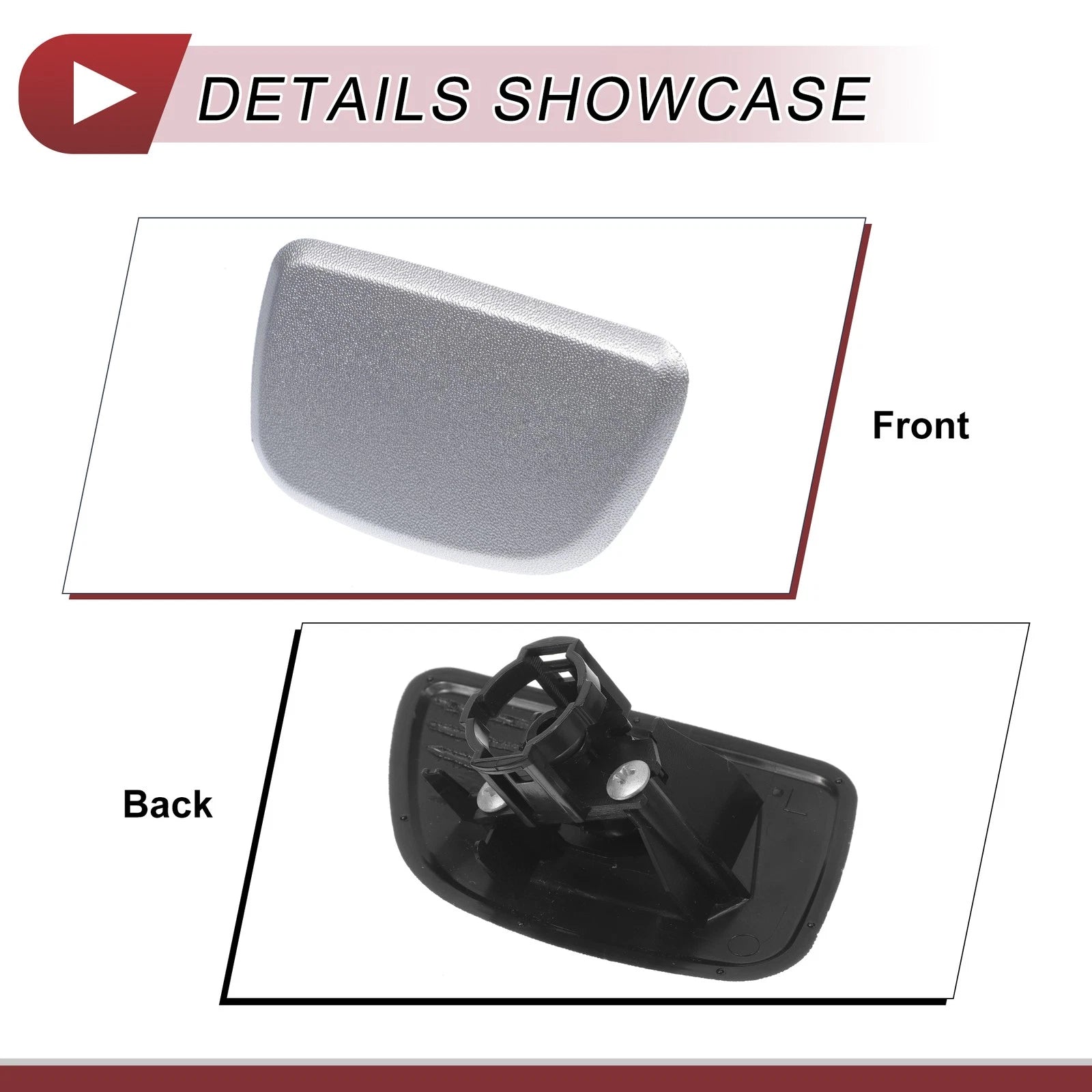 Front Left Washer Nozzle Cover Cap for Subaru Forester (2005–2007) Silver Tone