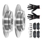 Rear Brake Rotors & Ceramic Pads Kit for Honda Odyssey (2011–2017), Pilot (2009–2015)