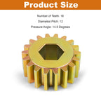 18 Tooth Spur Gear 122739 for Lippert RV Slide-Outs (12DP/14.5PA)