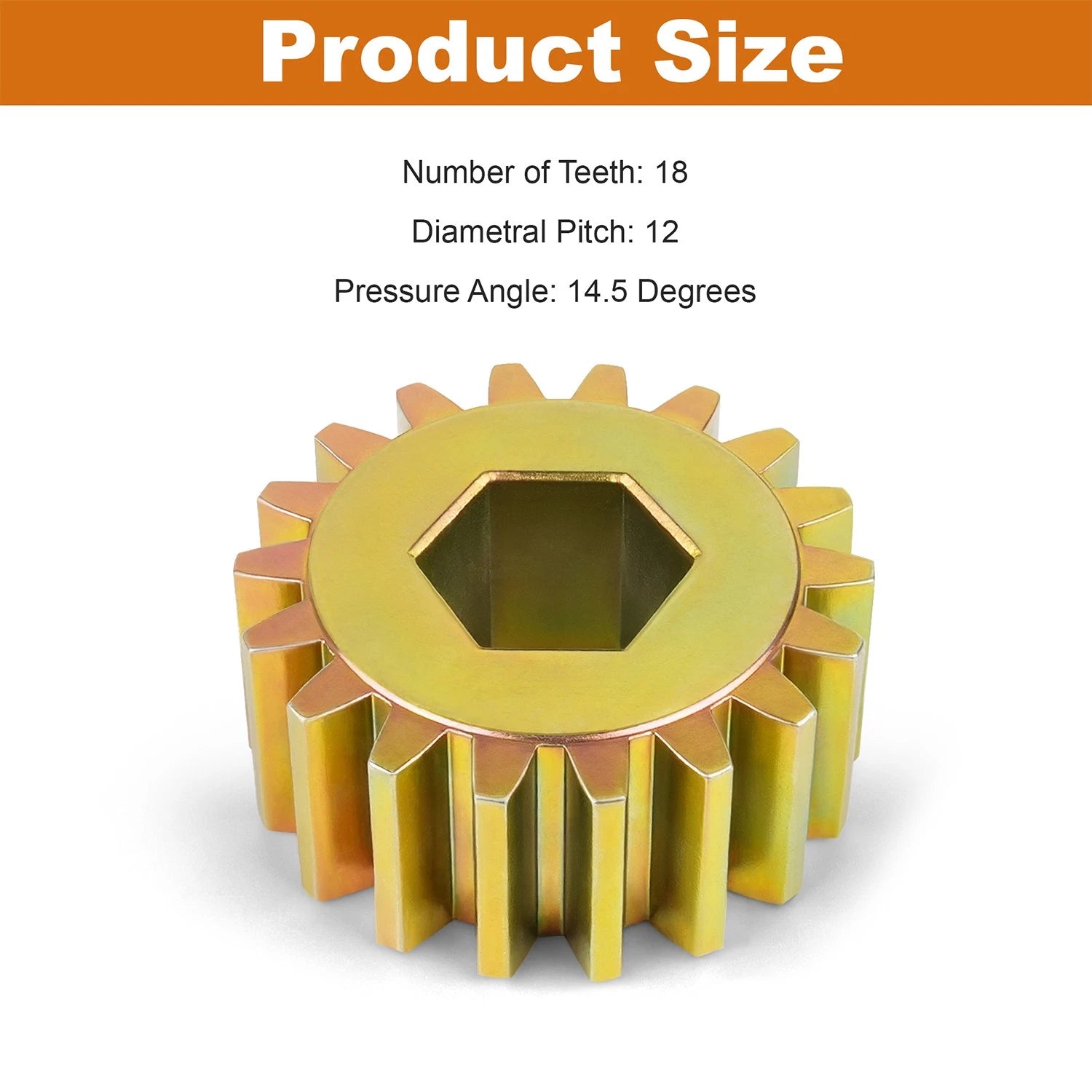 18 Tooth Spur Gear 122739 for Lippert RV Slide-Outs (12DP/14.5PA)
