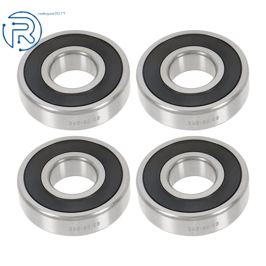 4Pcs 63/28-2RS Ball Bearing for (28mm Inner, 68mm Dia, 18mm OD)