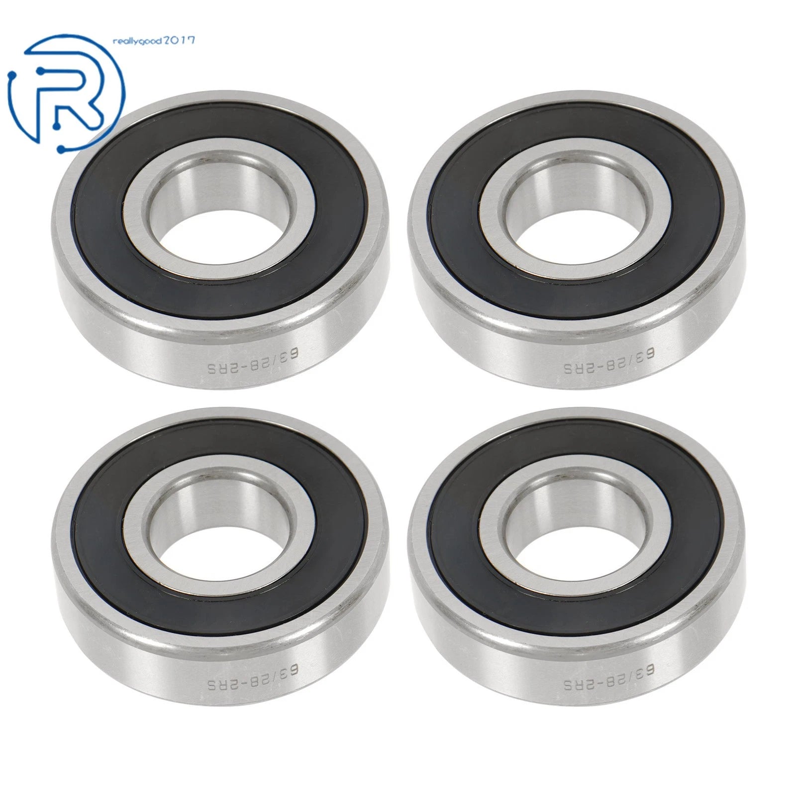 4Pcs 63/28-2RS Ball Bearing for (28mm Inner, 68mm Dia, 18mm OD)