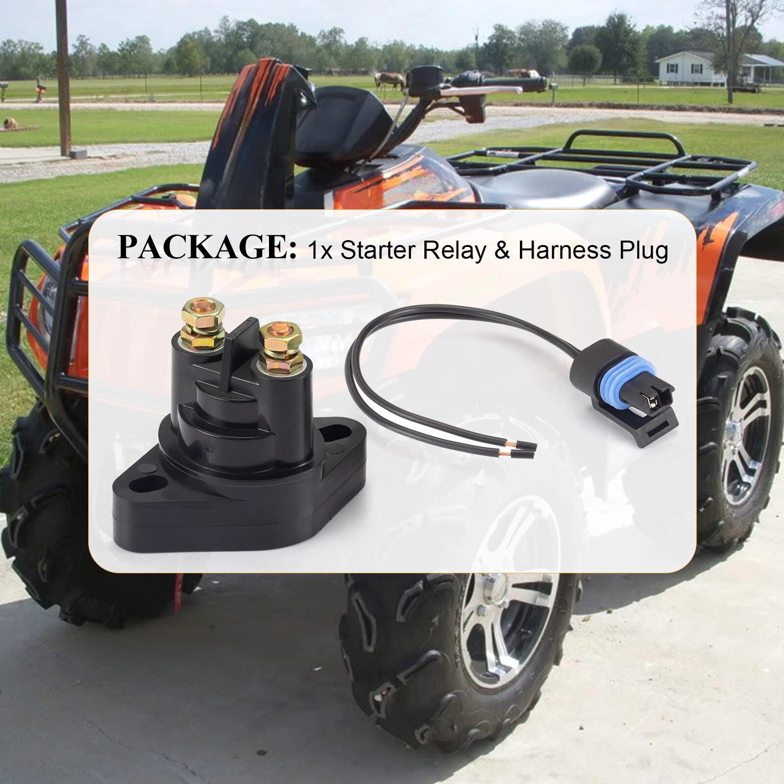 Starter Relay & Harness Plug for Arctic Cat Prowler 400 450 500 550 650 700 1000
