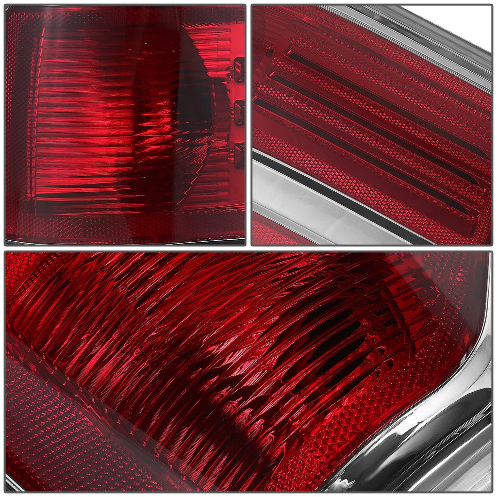 Red Tail Light Brake Reverse Lamps Pair for Ford F-150 (2009–2014)