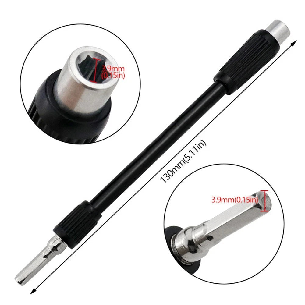Bi-Directional Flexible Shaft for Standard Screwdriver Bits
