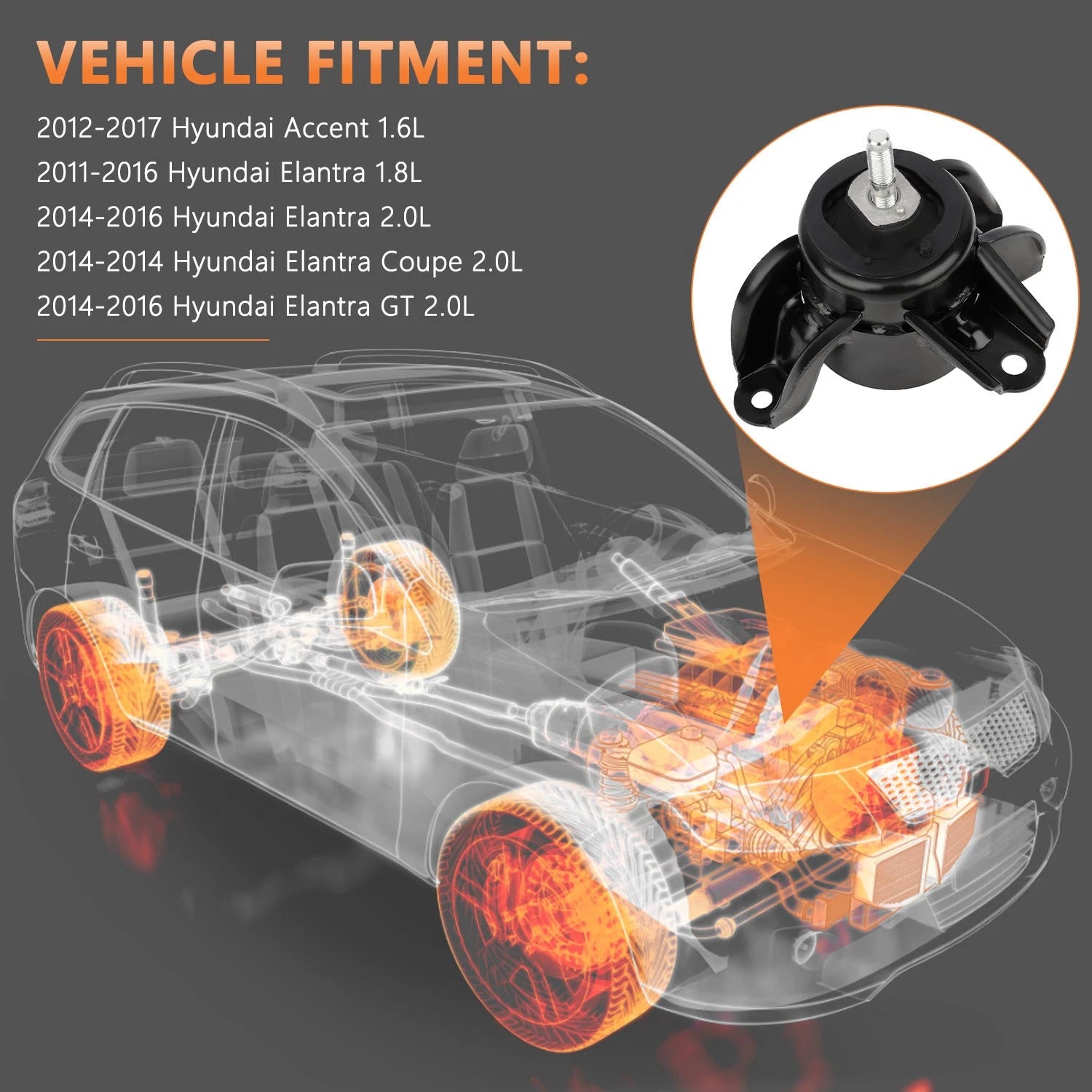 Front Upper Engine Mount for Hyundai Elantra (2014-2016)