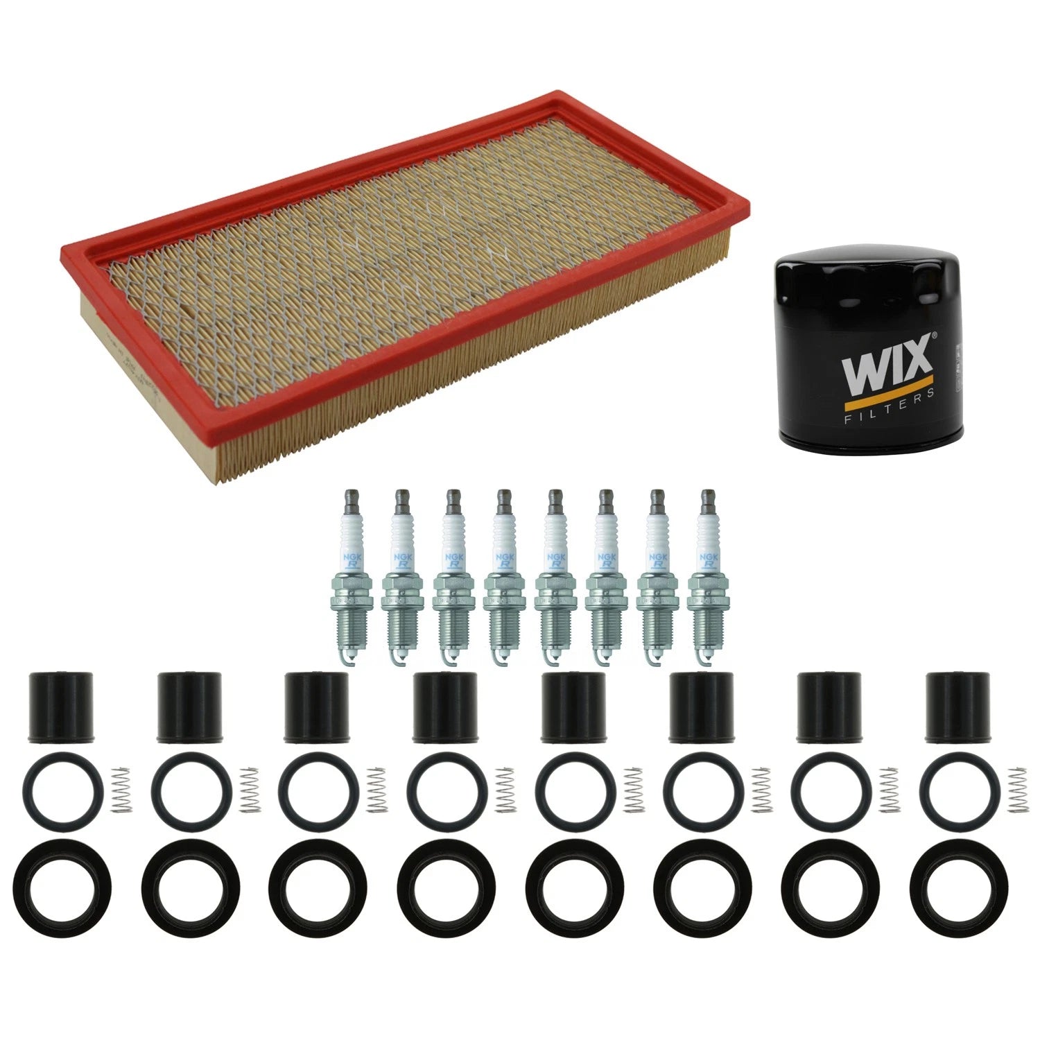 Tune Up Kit with NGK 8 Spark Plugs & Coil Boots for Dakota Raider (2000–2004)
