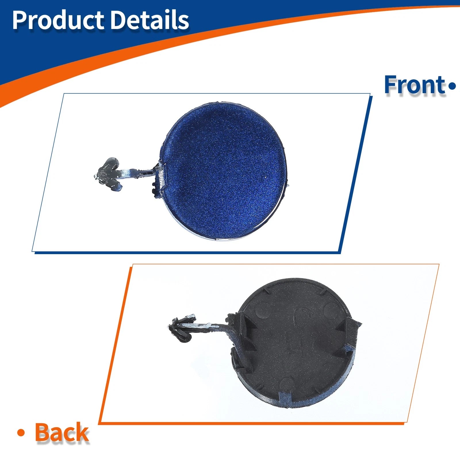 Front Left Tow Hook Cover for Mazda 6 (2003–2005) No.GJ6A50A11C Blue