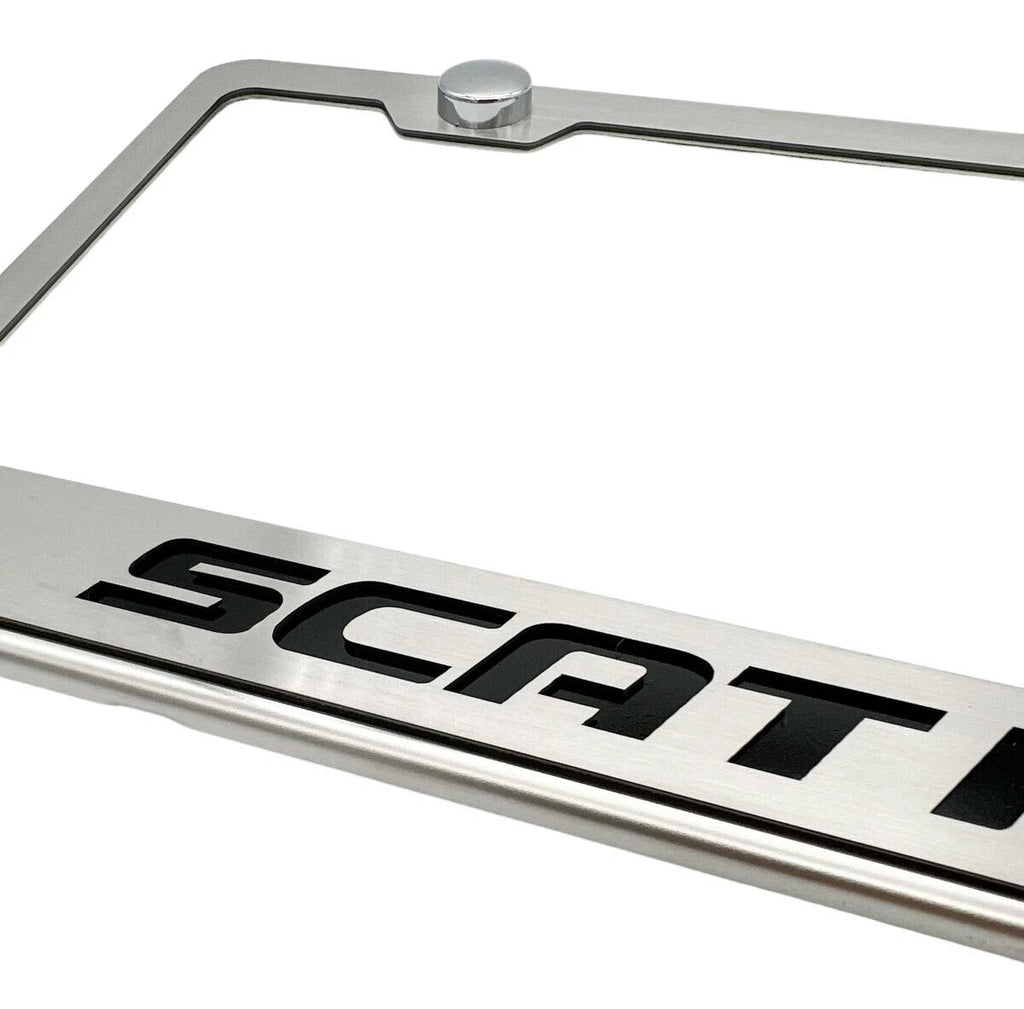 License Plate Frame Solid Black Inlay for Dodge Scat Pack (2015–2023)