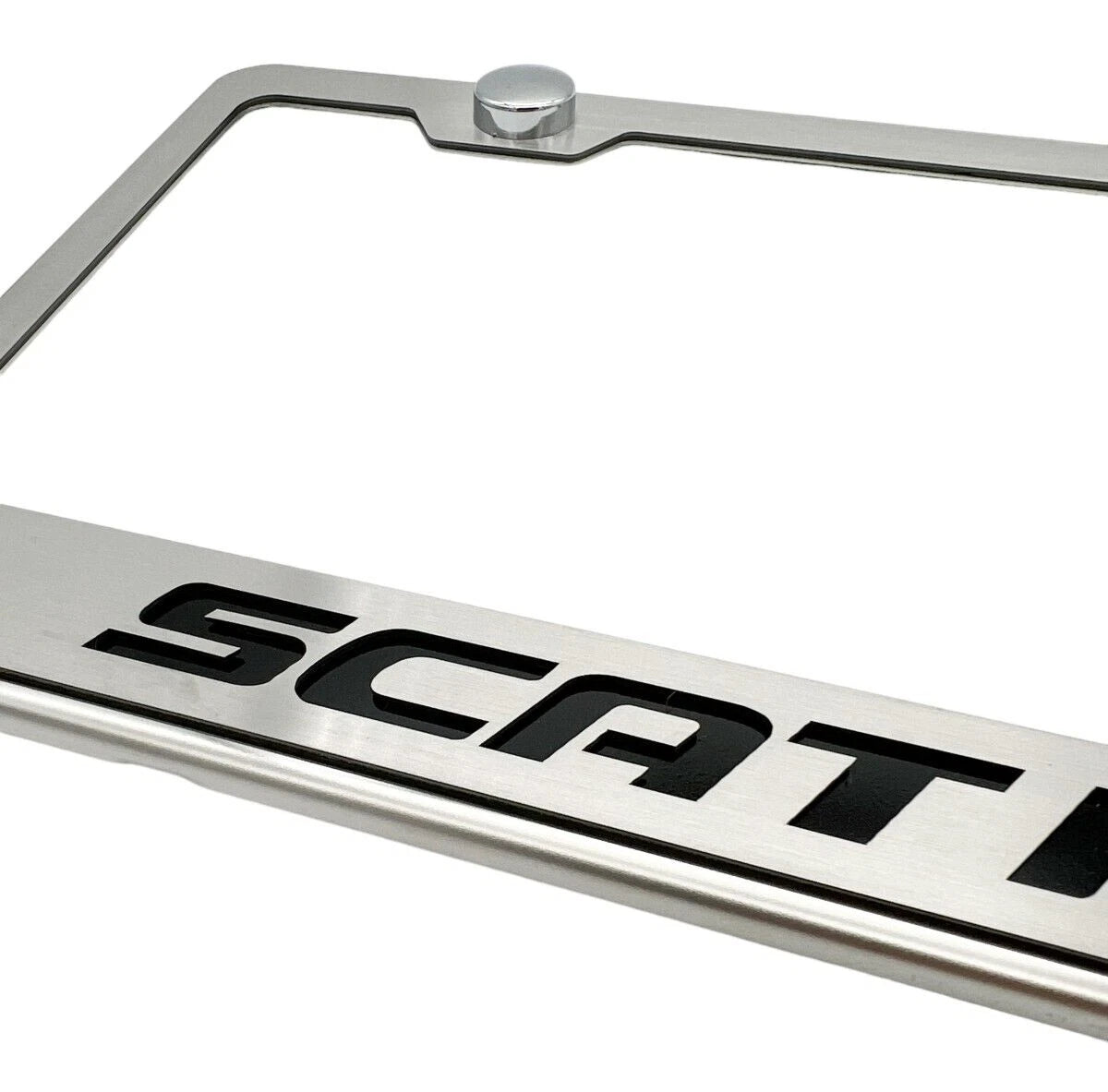 License Plate Frame Solid Black Inlay for Dodge Scat Pack (2015–2023)