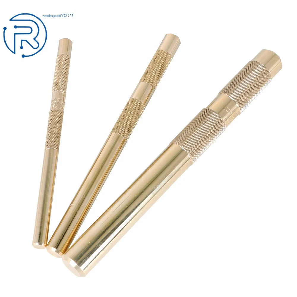 3 Pcs Brass Drift Punch Set for Automotive Use (6", 7", 8")
