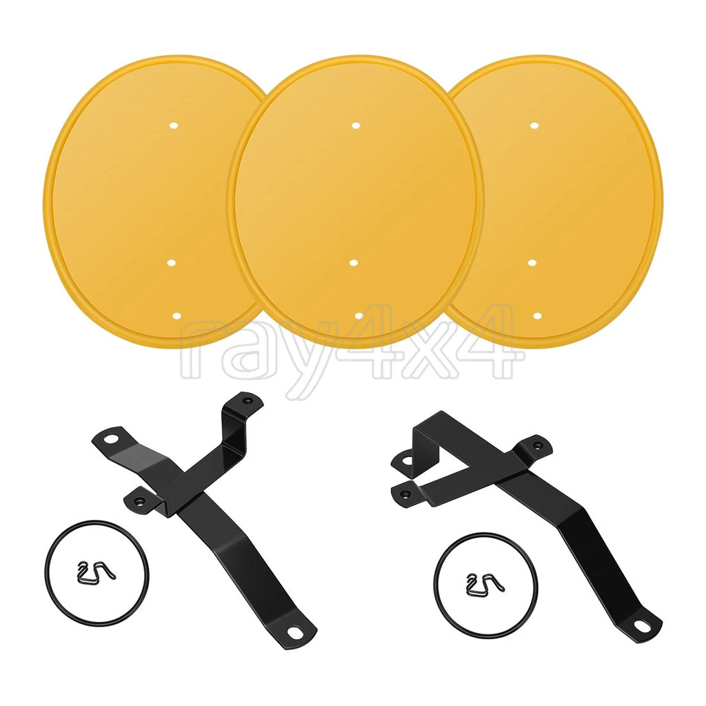 Yellow Number Plate Brackets Kit for Honda Z50 Z50R (1979–1987) with Clips & Bands