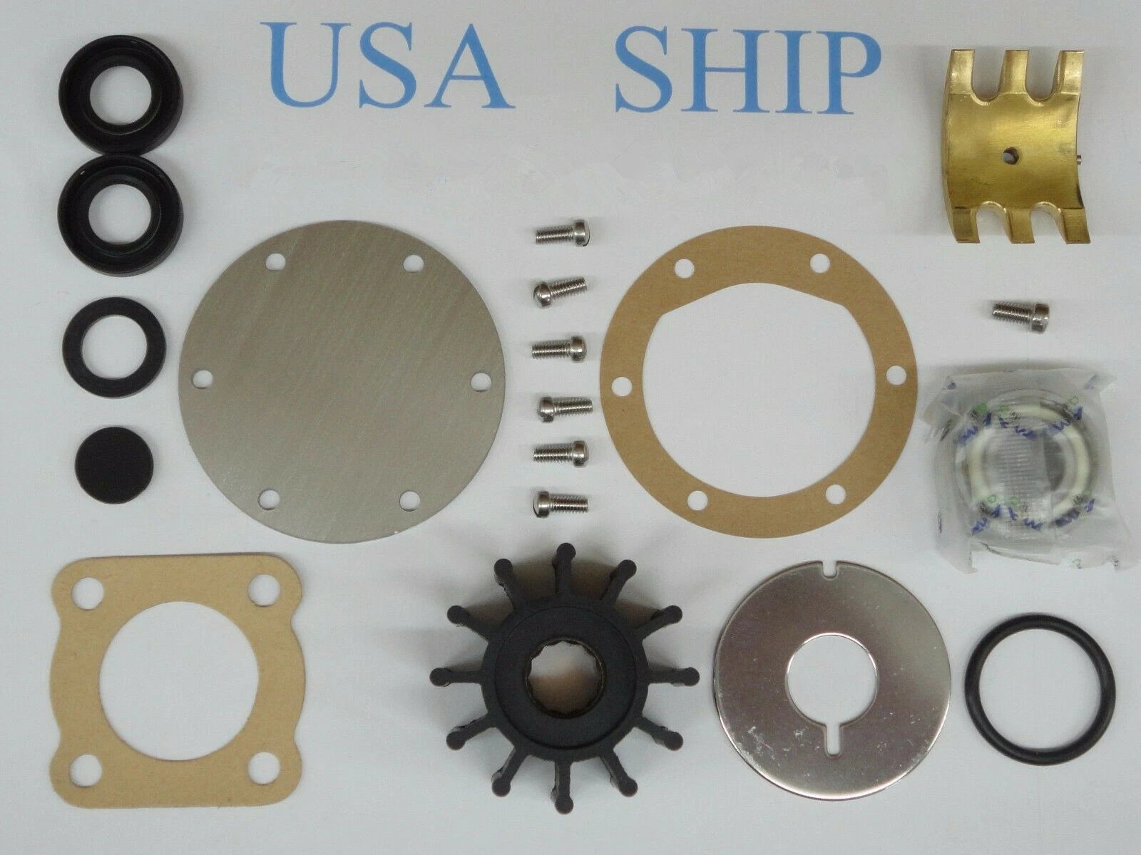 Rebuild Kit for Perkins Marine Diesel Sea Water Pump (35615, Jabsco 3270-0001)