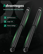 Set of 2 Rear Shocks Struts for Toyota Yaris (2006–2013), Scion xD (2008–2010)