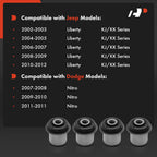 Set of 4 Front Upper Bushings for Jeep Liberty (2002–2012) Dodge Nitro