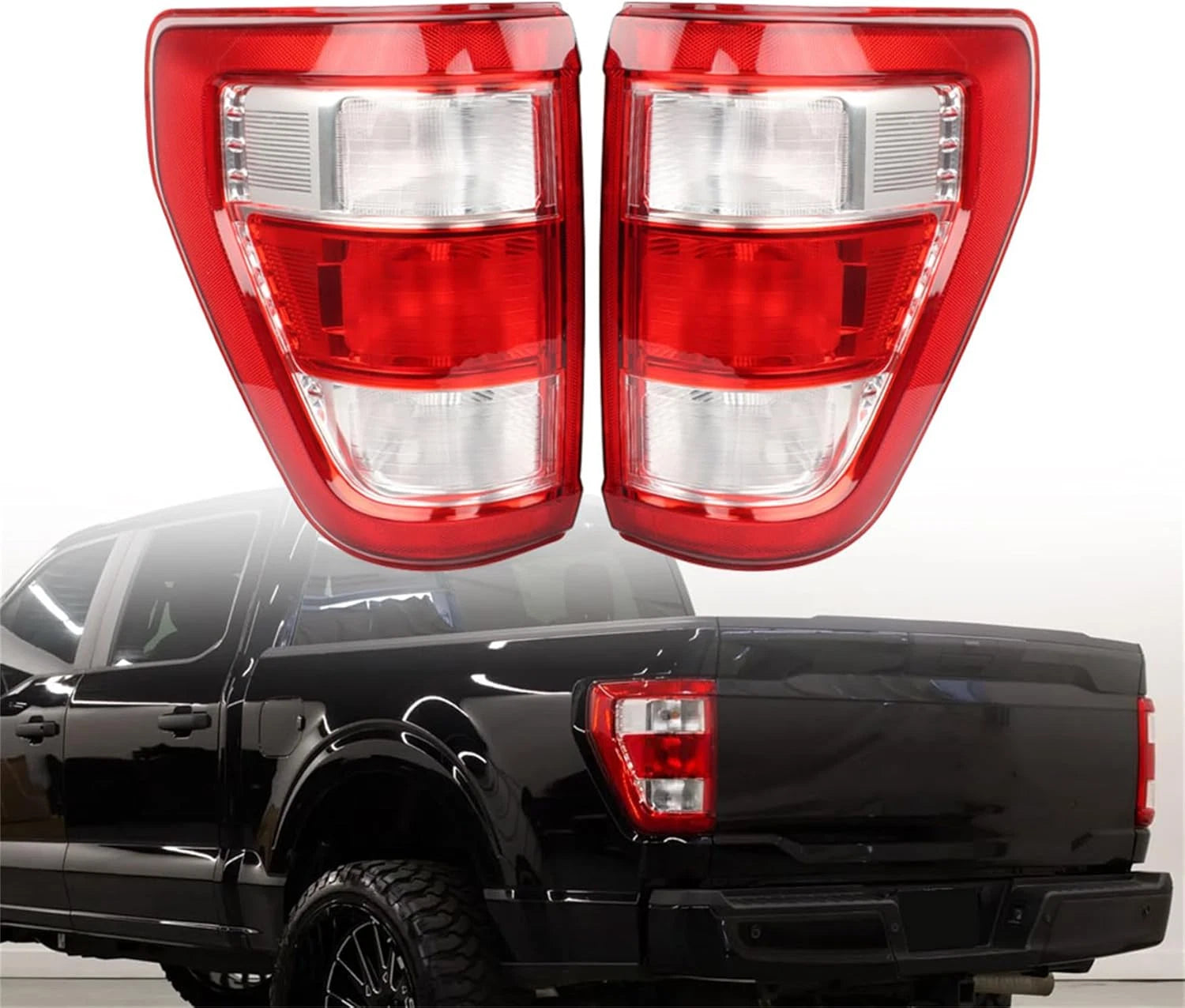 2X Tail Light Brake for Ford F150 XLT (2021–2023) Halogen Upgrade Raptor Style