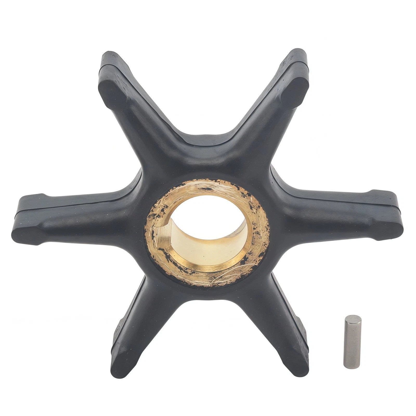Water Pump Impeller & Pin for Evinrude Johnson OMC BRP 9.5 10 HP (1975–1990) 777833