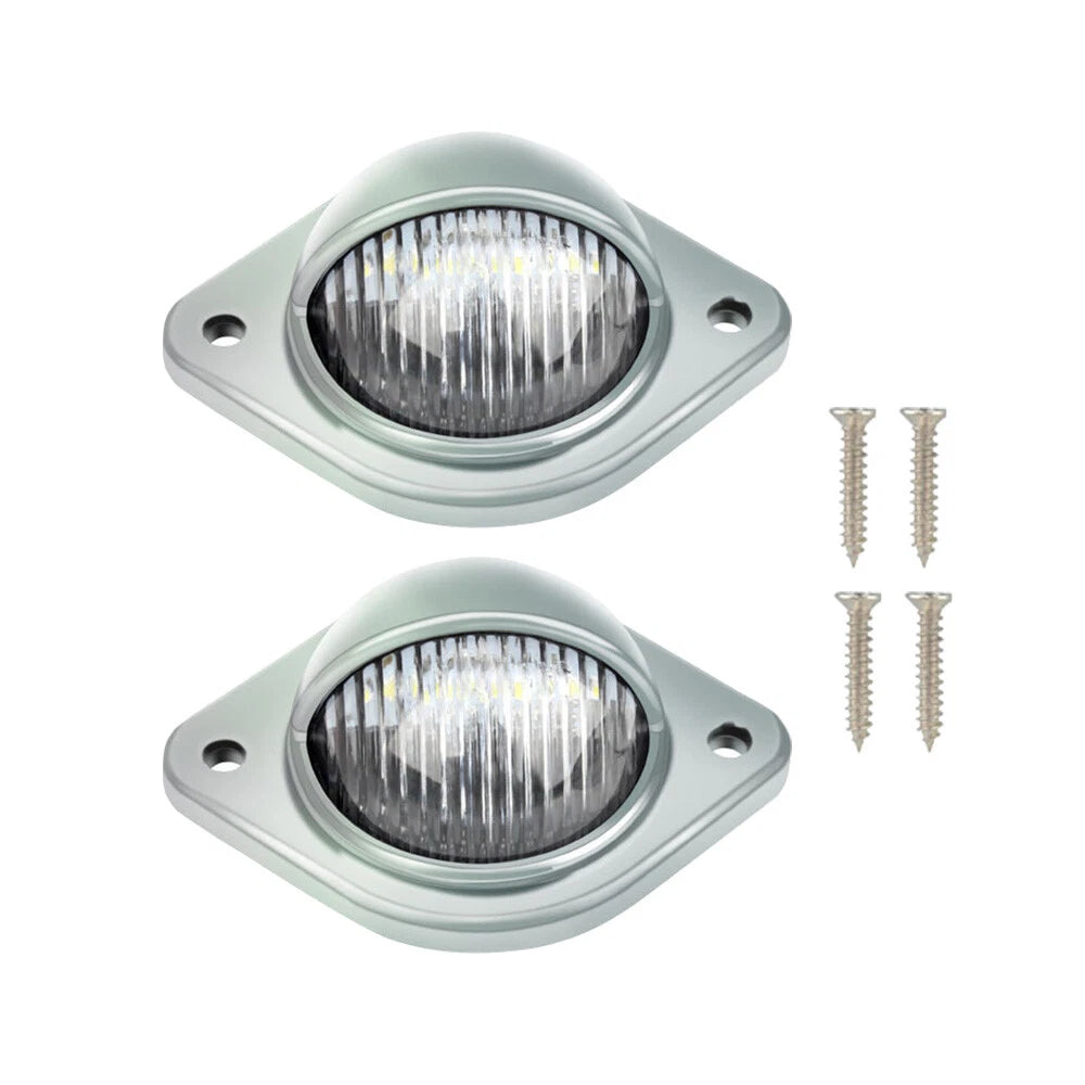 2X LED Number Plate Lights for Trailer Truck Caravan Van (12V)