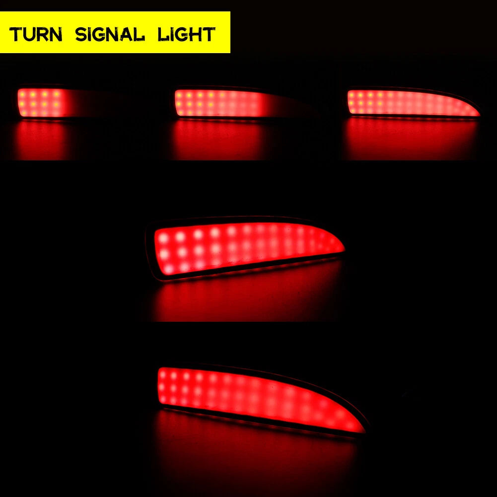 Pair Red LED Rear Side Marker Lights for Mazda 3 (2004–2008)